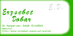 erzsebet dobar business card