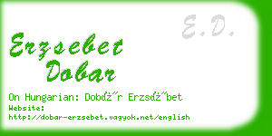 erzsebet dobar business card